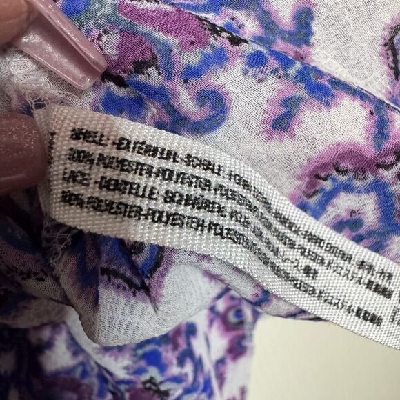 Free‎ People Intimately Pretty Little Thing Cami Women M Purple White Multi Boho - Picture 6 of 11